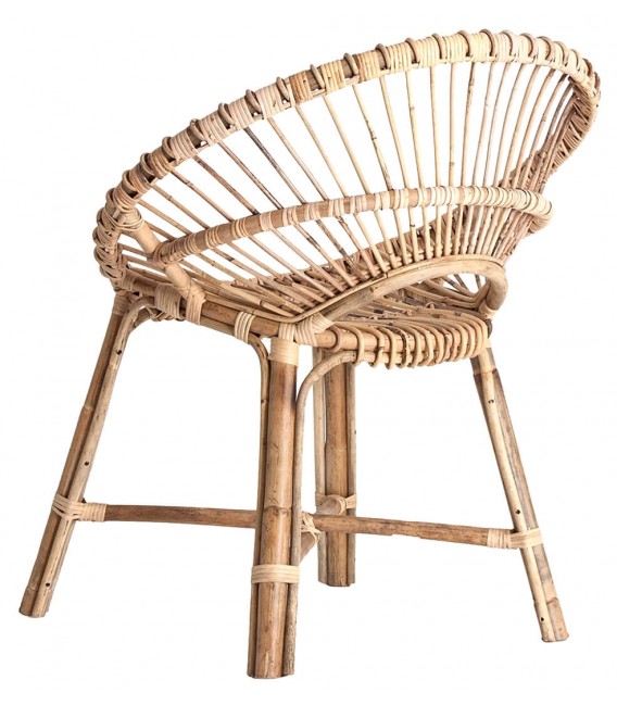 SILLON 74 X 61 CHILAW RATAN NATURAL TRENZADO