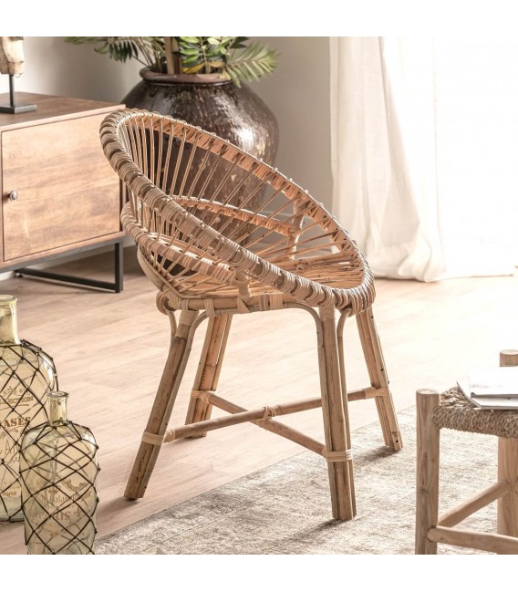 SILLON 74 X 61 CHILAW RATAN NATURAL TRENZADO