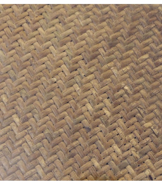 MESA DE COMEDOR 120 Ø MANILA ROBLE Y RATAN NATURAL