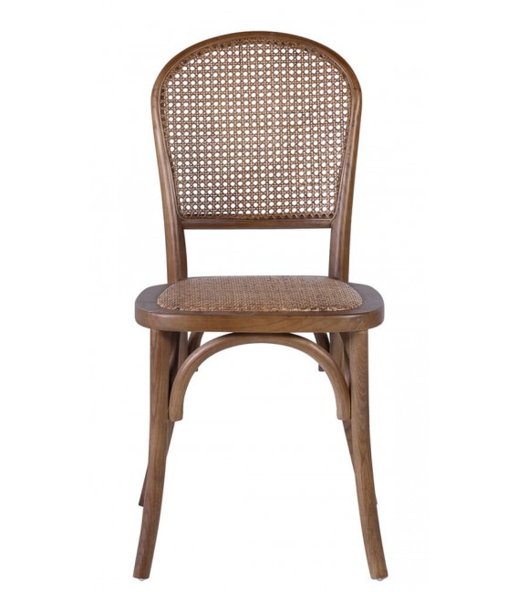 SILLA 45 X 54 MANILA MADERA Y RATAN COLOR NOGAL