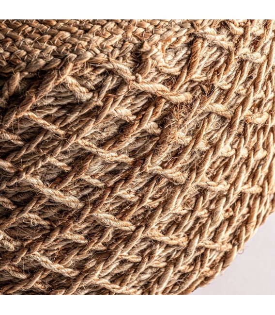 PUF REPOSA PIES 43 Ø GILDEON MADERA DE MANGO Y YUTE