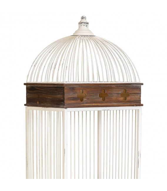 ESTANTERIA 41 X 31 JALUA METAL BLANCO MADERA COLOR NOGAL