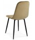 SILLA 45 X 42 TRALERO TERCIOPELO BEIGE METAL NEGRO