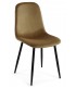 SILLA 45 X 42 TRALERO TERCIOPELO MARRON METAL NEGRO