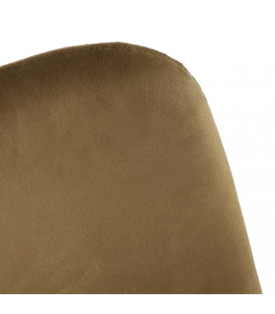 SILLA 45 X 42 TRALERO TERCIOPELO MARRON METAL NEGRO