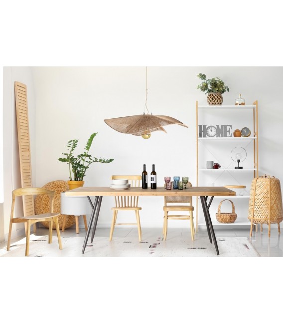 LAMPARA DE TECHO 102 Ø PAPUA YUTE NATURAL