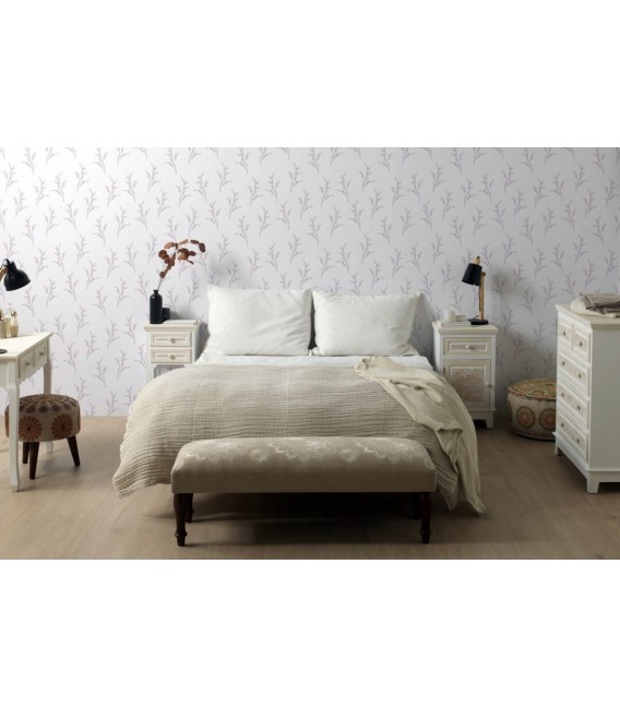 COMODA 80 X 40 SAULIA MADERA BLANCO Y CREMA