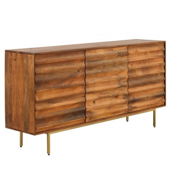 APARADOR 170 X 40 ROLTIOR MADERA COLOR CEREZO METAL DORADO