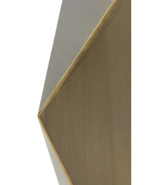 MESA AUXILIAR 58 X 50 HEXAGONO METAL ORO VIEJO