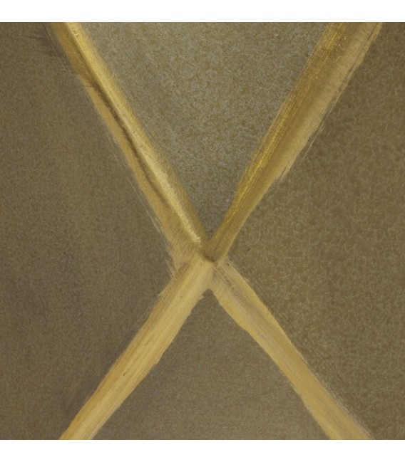 MESA AUXILIAR 58 X 50 HEXAGONO METAL ORO VIEJO