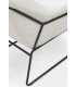SILLON 71 X 73 CLANCA METAL NEGRO TELA BOUCLE BLANCO