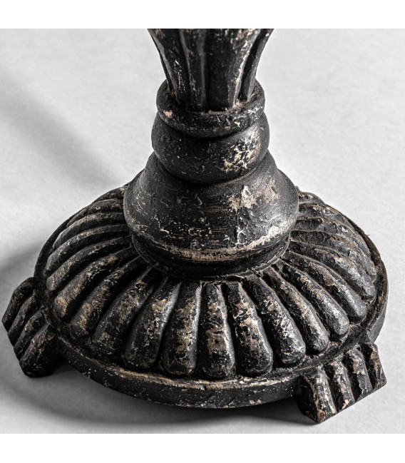 LAMPARA DE SOBREMESA 26 Ø OPLALE MADERA GRIS VINTAGE