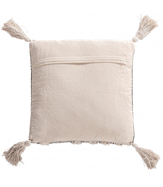 COJIN 45 X 45 ALIDA ALGODON Y POLIESTER GRIS DESENFUNDABLE