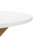MESA DE COMEDOR 100 Ø CHUPLI MADERA BLANCA METAL IMITACION ROBLE
