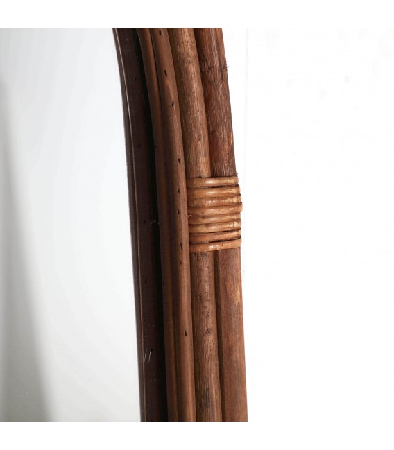 ESPEJO VESTIDOR 52 X 153 COMBLOT RATAN COLOR NOGAL