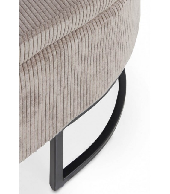 BANCO PIE DE CAMA 128 X 42 JENTRIA TELA GRIS METAL NEGRO