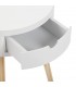 MESITA AUXILIAR 40 Ø NARDIC MADERA NATURAL Y BLANCO
