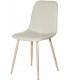 SILLA 45 X 55 LENTRIO TELA BLANCO ROTO METAL IMITACION ROBLE