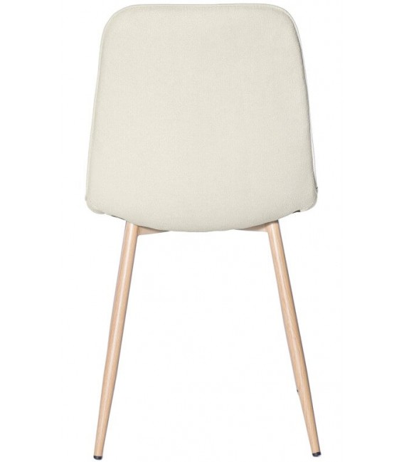 SILLA 45 X 55 LENTRIO TELA BLANCO ROTO METAL IMITACION ROBLE