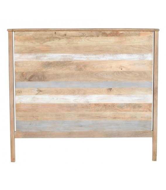 CABECERO 180 X 160 TRICO MADERA NATURAL GRIS Y BLANCO