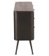 COMODA 120 X 36 BLUVIA METAL GRIS MADERA COLOR NOGAL