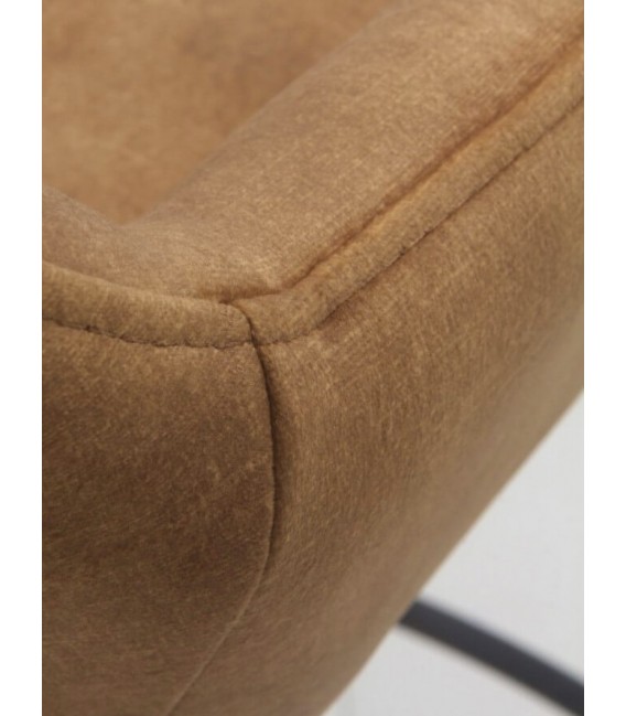 TABURETE 49 X 51 CELSIOR METAL NEGRO TELA MARRON