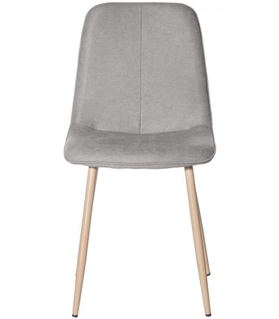 SILLA 45 X 55 LENTRIO TELA GRIS CLARO METAL IMITACION ROBLE