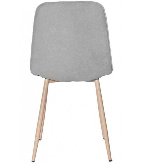 SILLA 45 X 55 LENTRIO TELA GRIS CLARO METAL IMITACION ROBLE