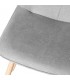 SILLA 45 X 55 LENTRIO TELA GRIS CLARO METAL IMITACION ROBLE