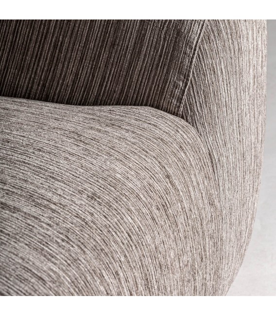 SOFA 230 X 115 DOLCEDO TAPIZADO COLOR TOPO ACERO DORADO