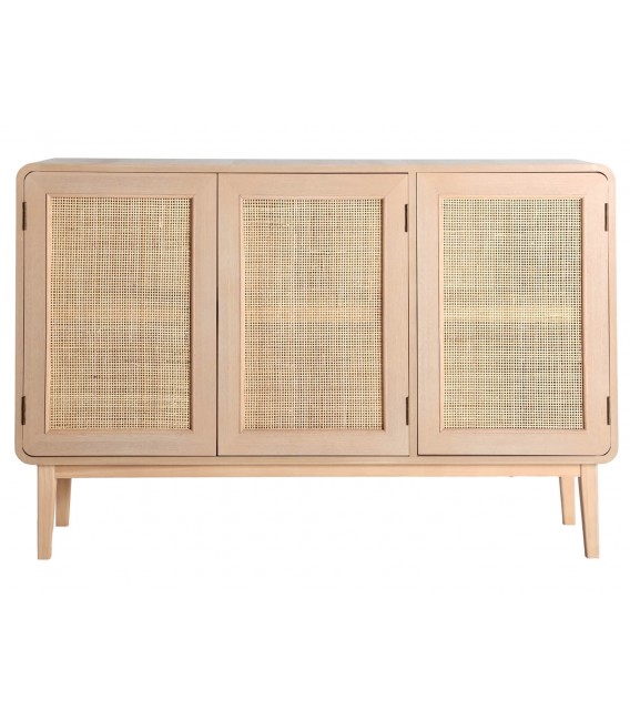 APARADOR 120 X 35 LARVIK MADERA Y RATAN NATURALES