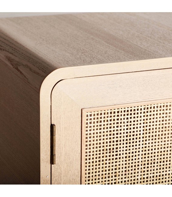 APARADOR 120 X 35 LARVIK MADERA Y RATAN NATURALES