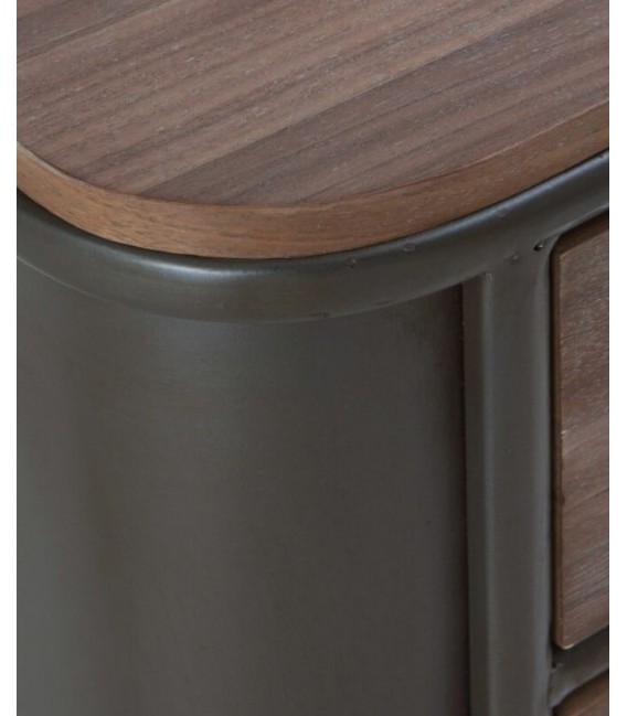 SINFONIER 51 X 36 BLUVIA METAL GRIS MADERA COLOR NOGAL