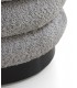 PUF 40 Ø MUELLE METAL NEGRO TELA BOUCLE GRIS