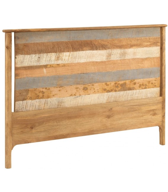 CABECERO 168 X 120 BLESMU MADERA MANGO NATURAL BLANCO Y GRIS