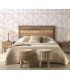 CABECERO 168 X 120 BLESMU MADERA MANGO NATURAL BLANCO Y GRIS
