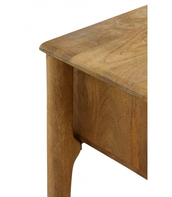 MESITA DE NOCHE 50 X 40 BLESMU MADERA MANGO NATURAL BLANCO Y GRIS