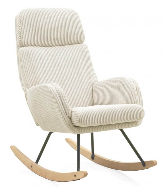 MECEDORA 67 X 97 BLEVET TEXTIL BLANCO MADERA NATURAL