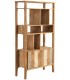 LIBRERIA 100 X 40 BLESMU MADERA MANGO NATURAL BLANCO Y GRIS