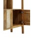 LIBRERIA 100 X 40 BLESMU MADERA MANGO NATURAL BLANCO Y GRIS