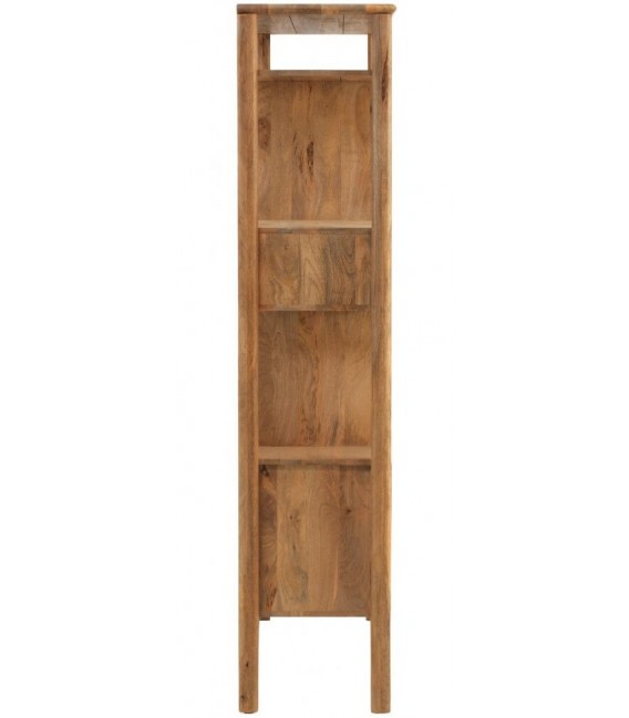 LIBRERIA 100 X 40 BLESMU MADERA MANGO NATURAL BLANCO Y GRIS