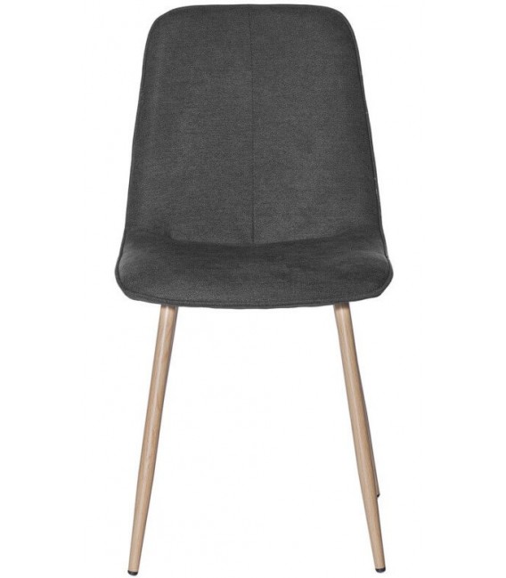 SILLA 45 X 55 LENTRIO TELA GRIS OSCURO METAL IMITACION ROBLE