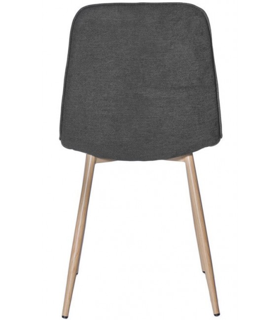 SILLA 45 X 55 LENTRIO TELA GRIS OSCURO METAL IMITACION ROBLE