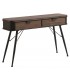 CONSOLA 121 X 33 BLUVIA METAL GRIS MADERA COLOR NOGAL