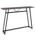 CONSOLA 120 X 30 CRITAL METAL NEGRO MADERA  MELAMINA NOGAL