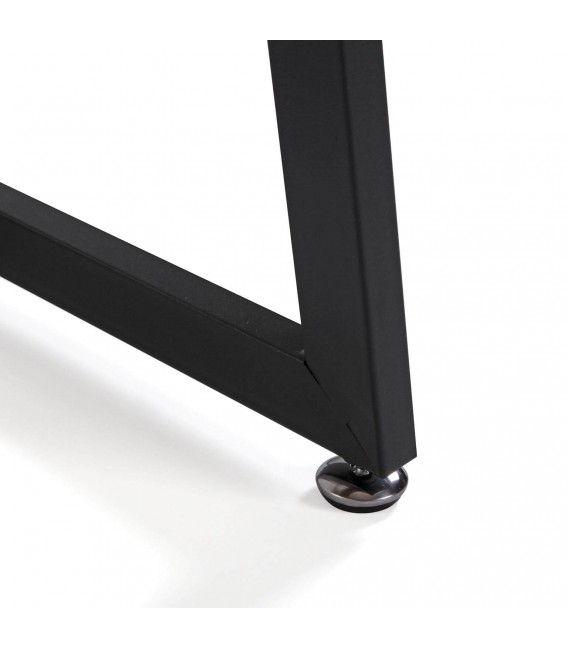 CONSOLA 120 X 30 CRITAL METAL NEGRO MADERA  MELAMINA NOGAL