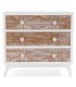 COMODA 80 X 34 SIRA MADERA BLACA Y NATURAL LAVADA EN BLANCO