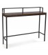 CONSOLA 110 X 30 TROJA METAL NEGRO MADERA MELAMINA NOGAL