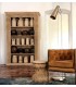 LIBRERIA 120 X 50 TEDIM MADERA NATURAL TALLADA PIEZA UNICA