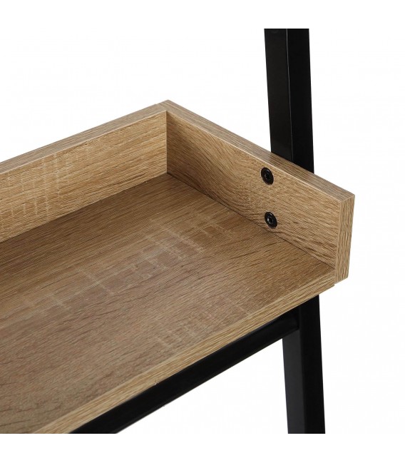 ESTANTERIA 52 X 31 RANTA MADERA MDF IMITACION ROBLE METAL NEGRO